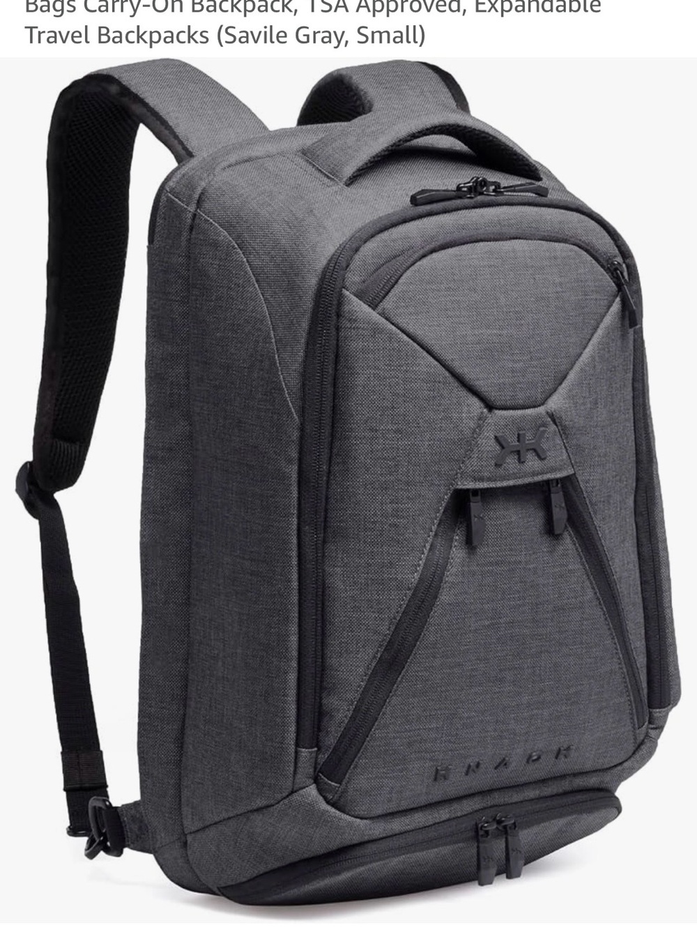 Knack Series 1 Laptop Backpack Carry-On, TSA Approved, Expandable Travel